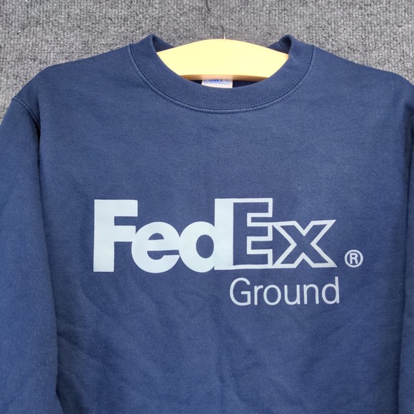 Port Authority Men's FedEx Ground Sweatshirt Blue Size Small Graphic Logo - Picture 6 of 12